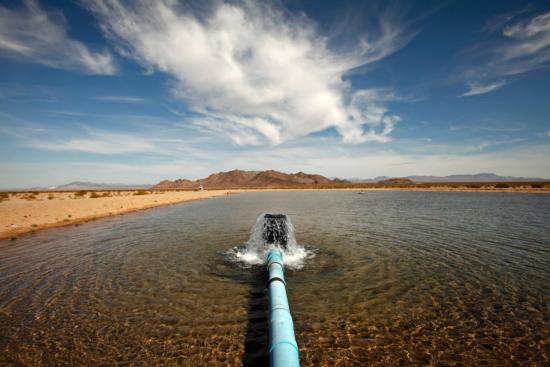 Groundwater pumping in the Mojave Desert. Photo: Al Seib. </br> Copyright © 2013. Los Angeles Times. Reprinted with permission.